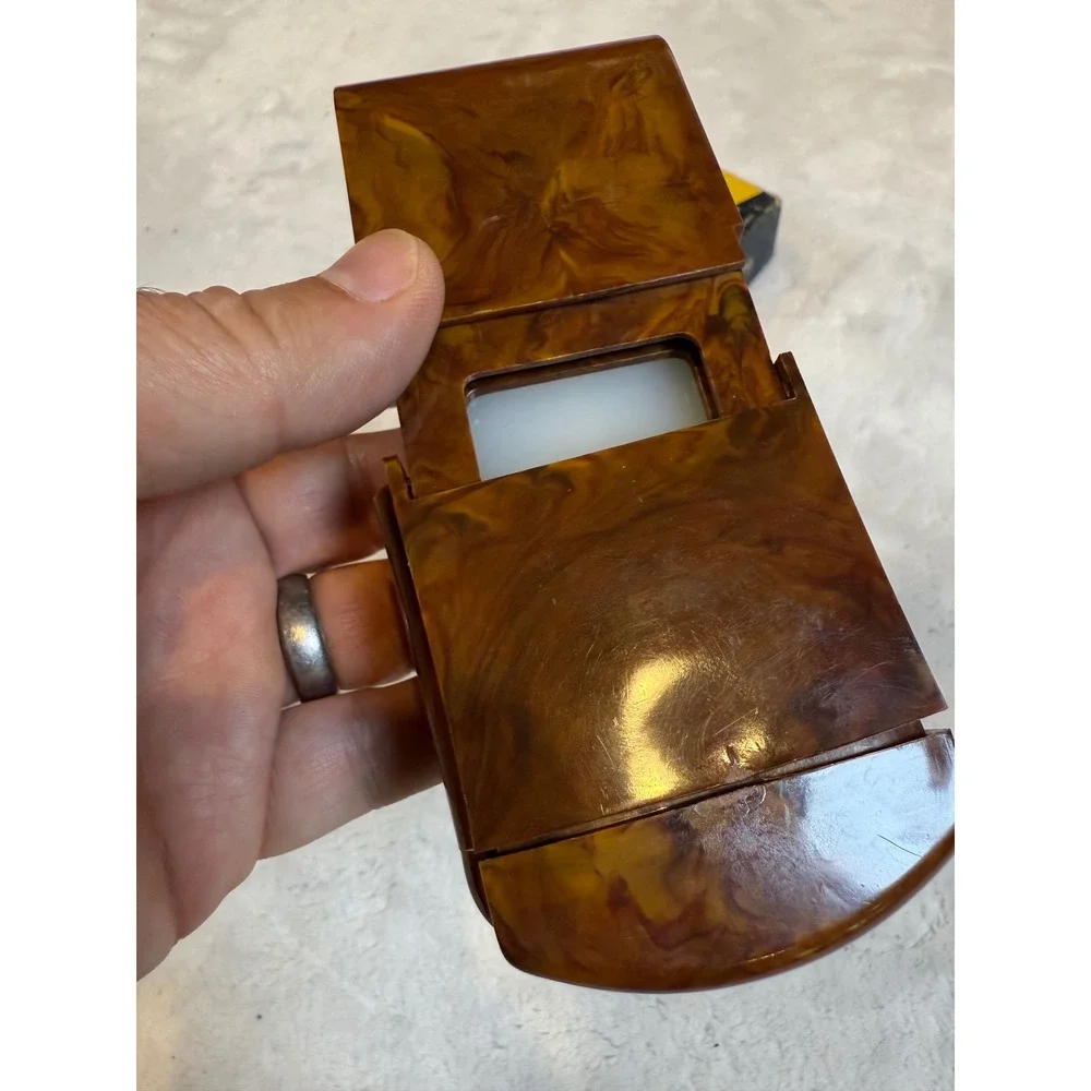 Arcadia Commander Viewer Vintage Pocket Self-Illuminating Slide Viewer Brown Box